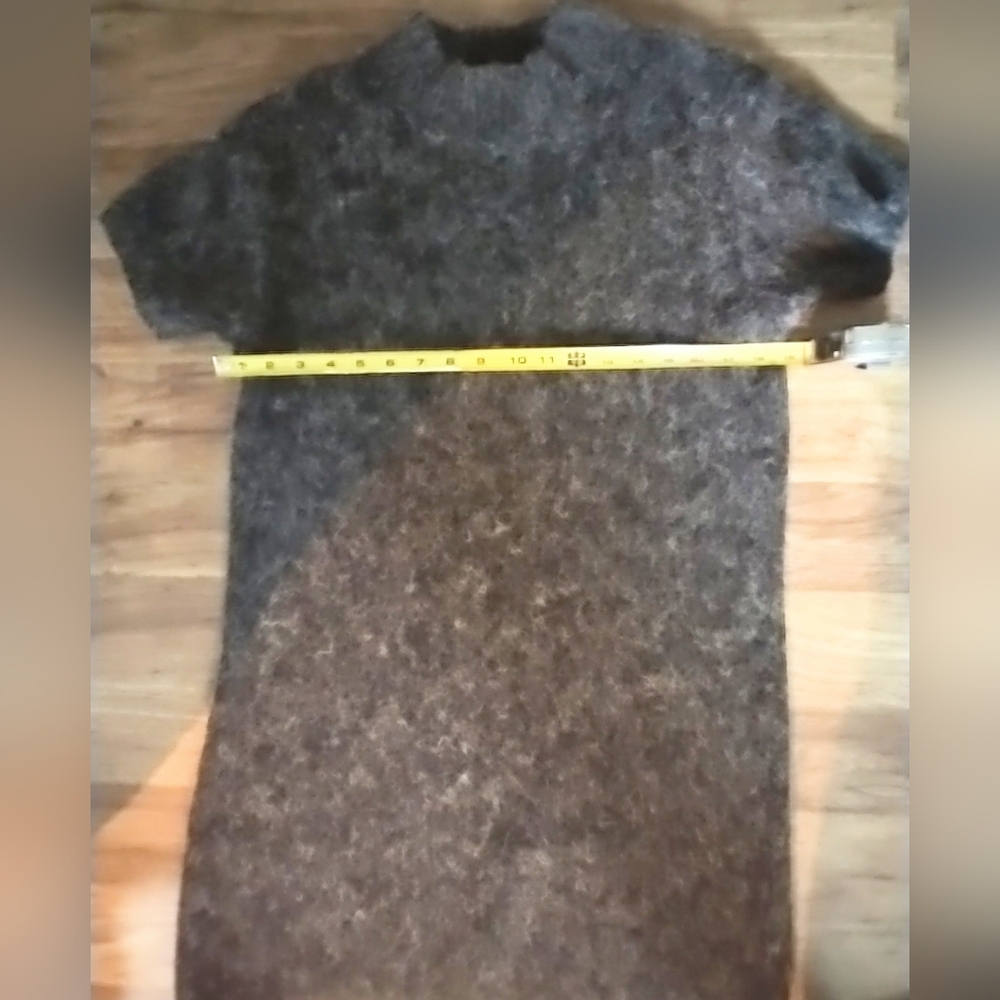 Elegant Gray Women's Sweater Dress - Picture 9 of 10